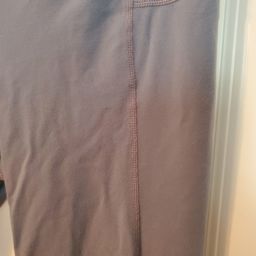 Athleta Straight Up Blue Gray Mid Rise Yoga Pants - Picture 3 of 4